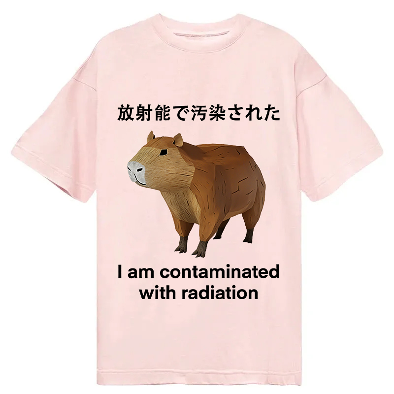 Modecanvas Capybara Contaminated By Radiation DTG Printing Classic T-Shirt-modecanvas