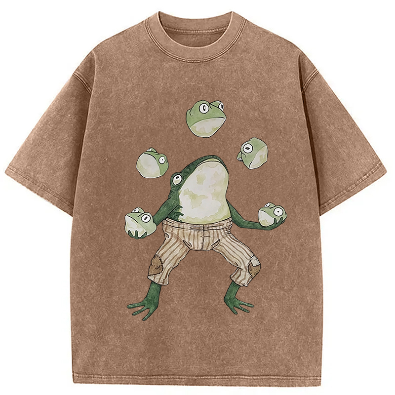 Modecanvas Frog Acrobatic Master Washed T-Shirt