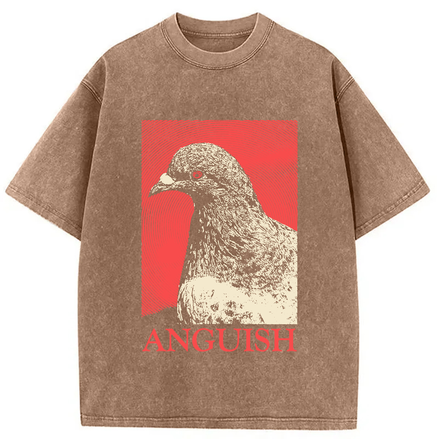 Modecanvas The Weight of Urban Anguish Washed T-Shirt-modecanvas