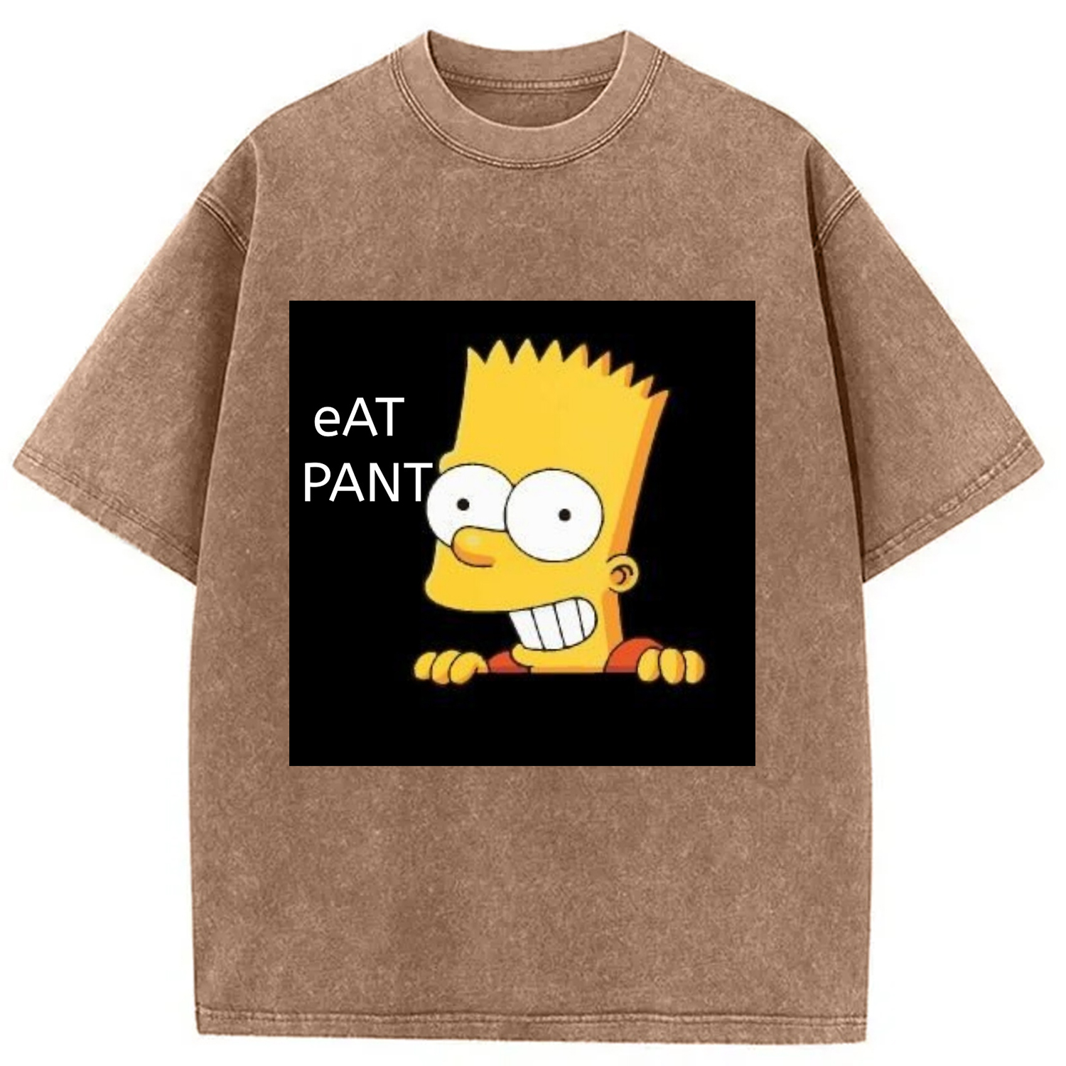 Modecanvas Eat Pant Funny Washed T-Shirt