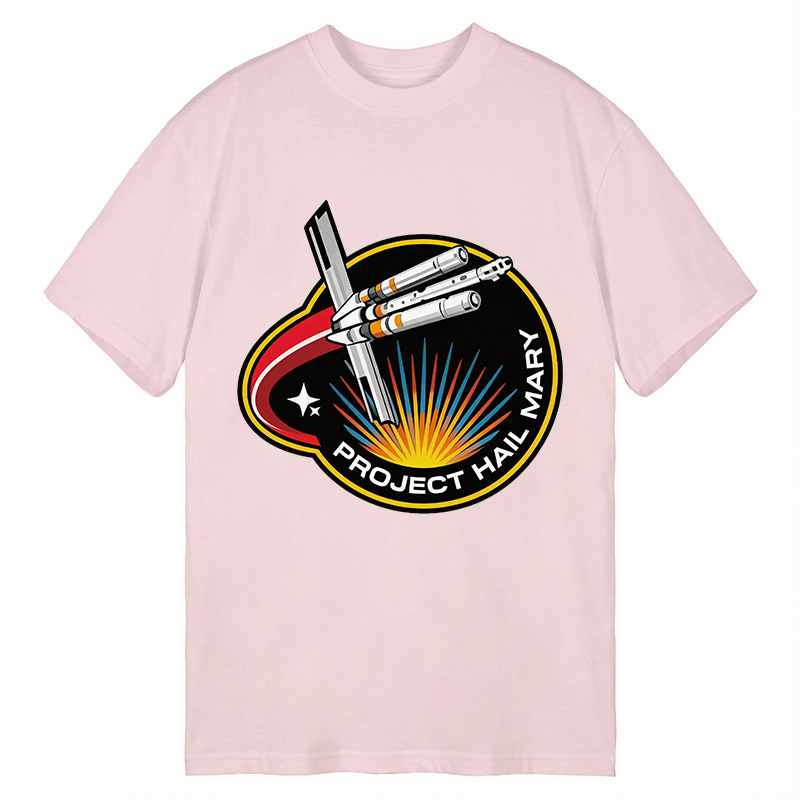 Modecanvas Space Rescue Mission Geek Retro Ringer DTG Printing Classic T-Shirt-modecanvas