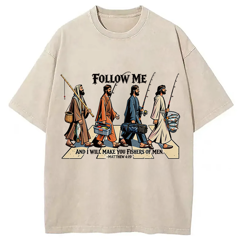 Modecanvas Fishers Of Men DTG Printing Washed T-Shirt