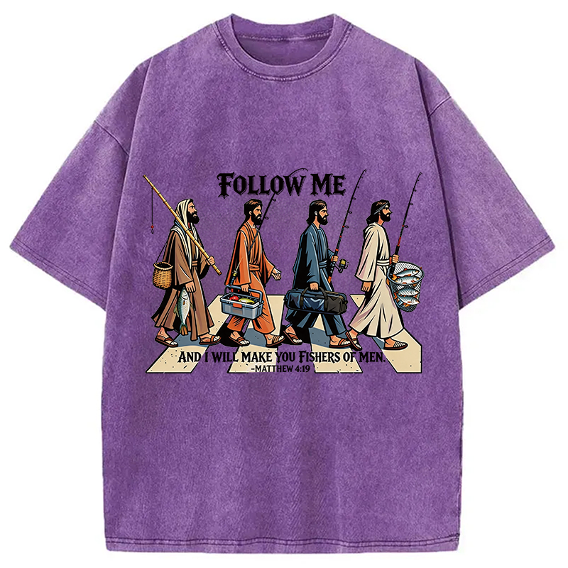 Modecanvas Fishers Of Men DTG Printing Washed T-Shirt