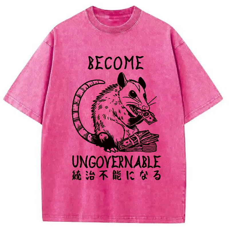 Modecanvas Ungovernable Opossum Washed T-Shirt