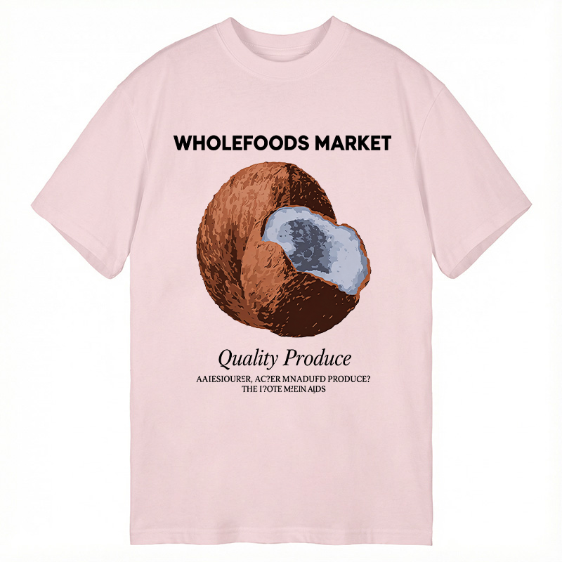 Modecanvas Coconut Print DTG Printing Classic T-Shirt-modecanvas