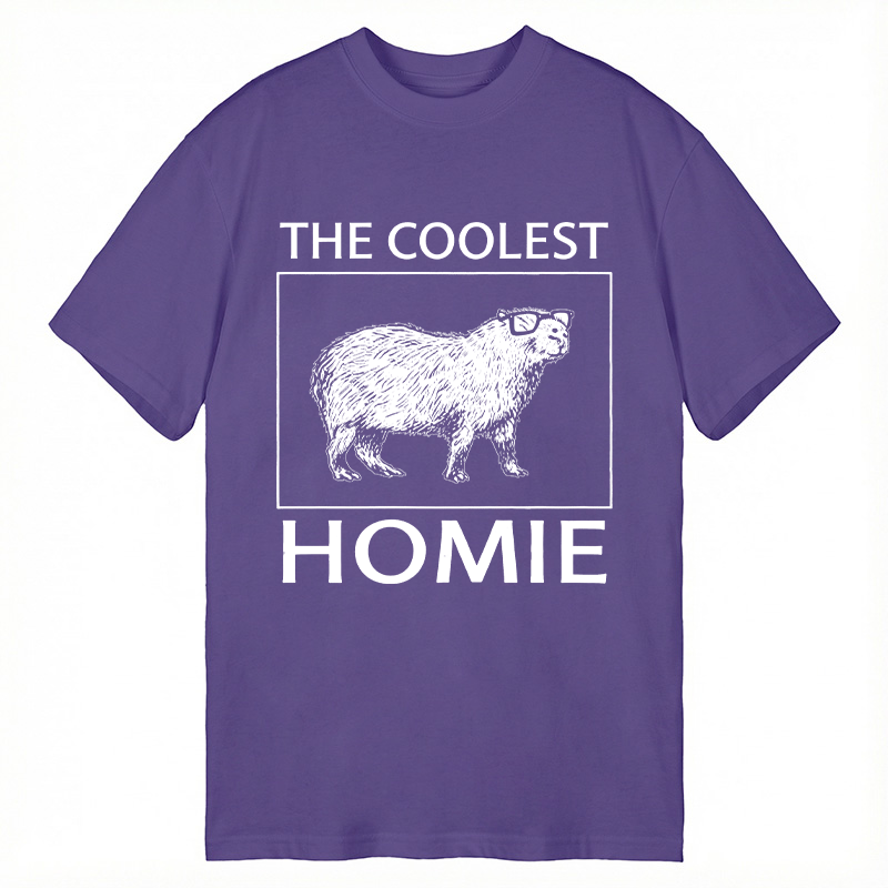 Modecanvas THE COOLEST HOMIE DTG Printing Classic T-Shirt-modecanvas