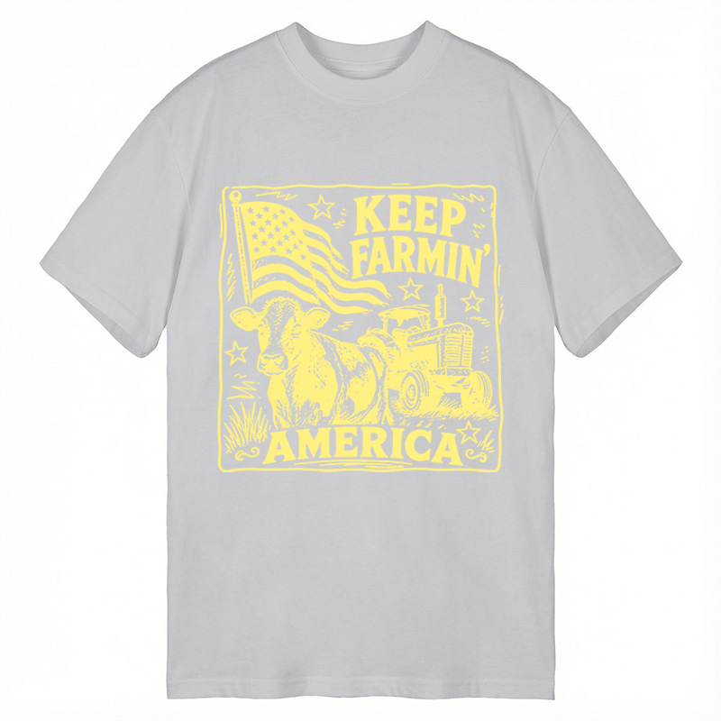Modecanvas Keep Farmin DTG Printing Classic T-Shirt-modecanvas