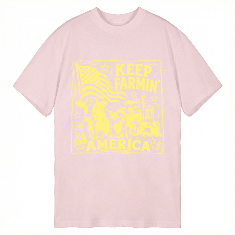 Modecanvas Keep Farmin DTG Printing Classic T-Shirt-modecanvas