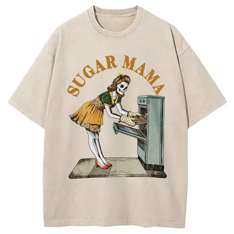 Modecanvas Sugar Mama DTG Printing Washed T-Shirt