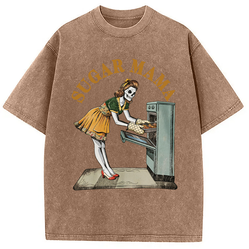 Modecanvas Sugar Mama DTG Printing Washed T-Shirt
