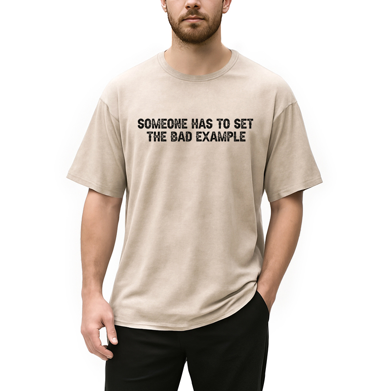 Modecanvas Bad Example DTG Printing Washed T-Shirt