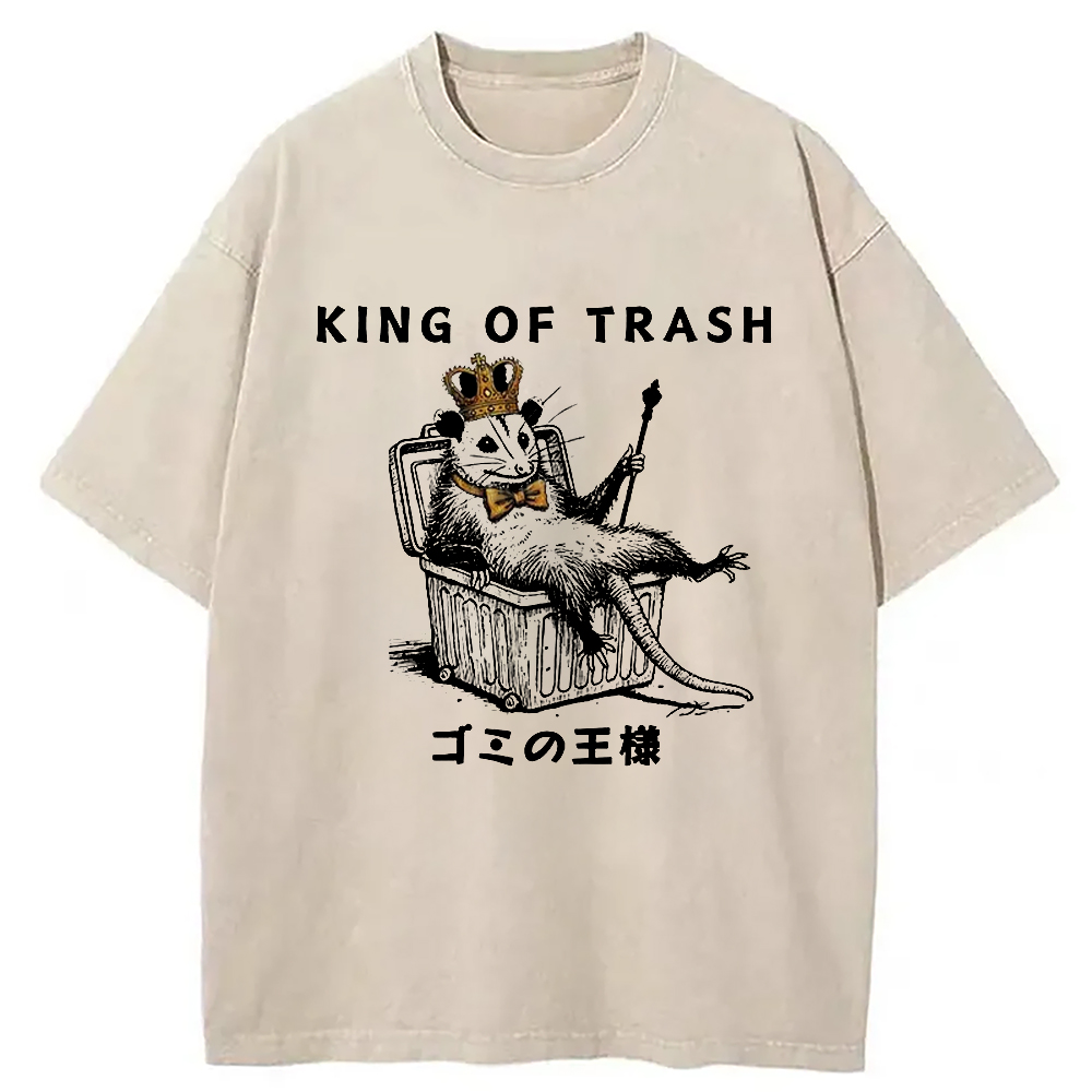 Modecanvas King Of Trash Washed T-Shirt-modecanvas