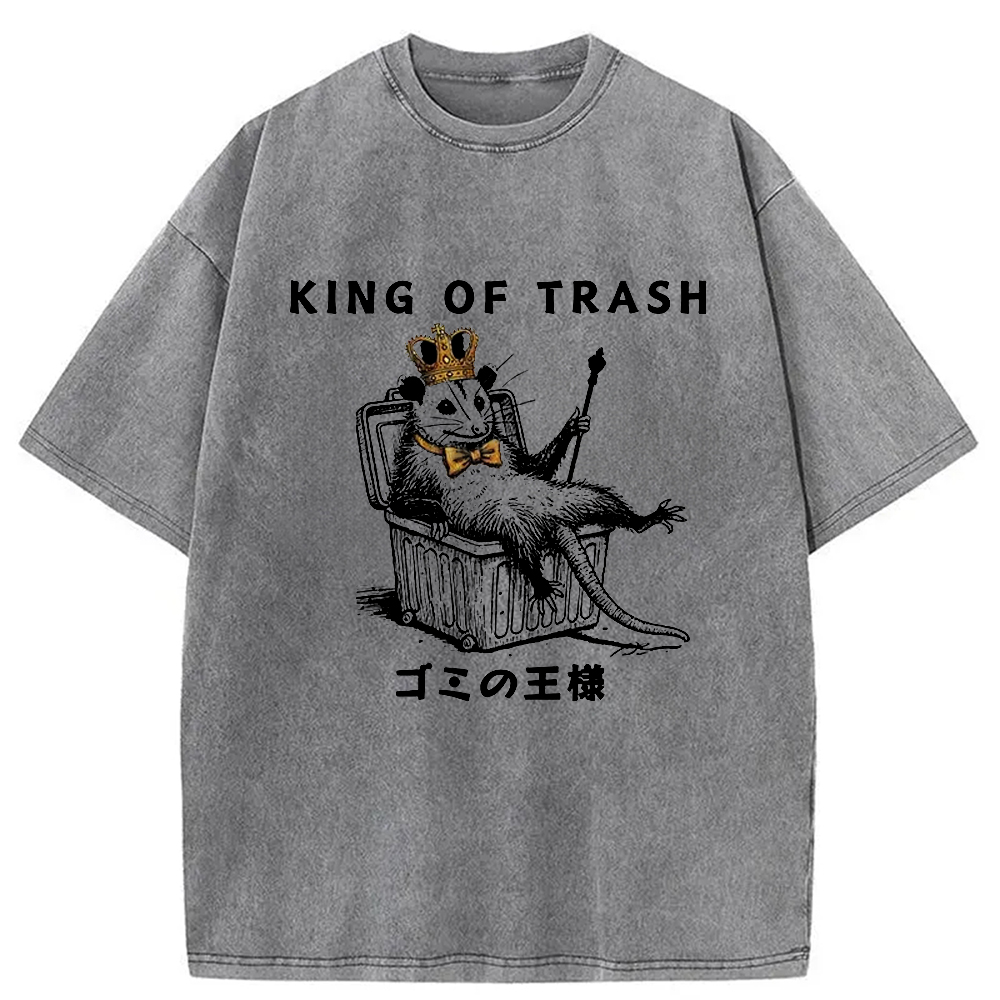 Modecanvas King Of Trash Washed T-Shirt-modecanvas