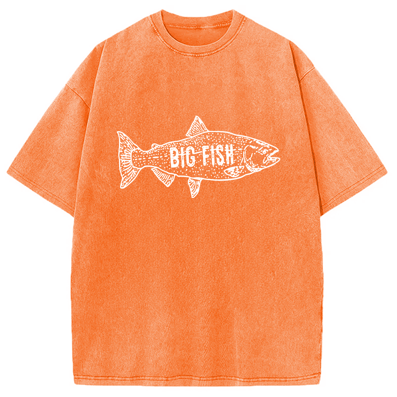 Modecanvas Big Fish DTG Printing Washed T-Shirt