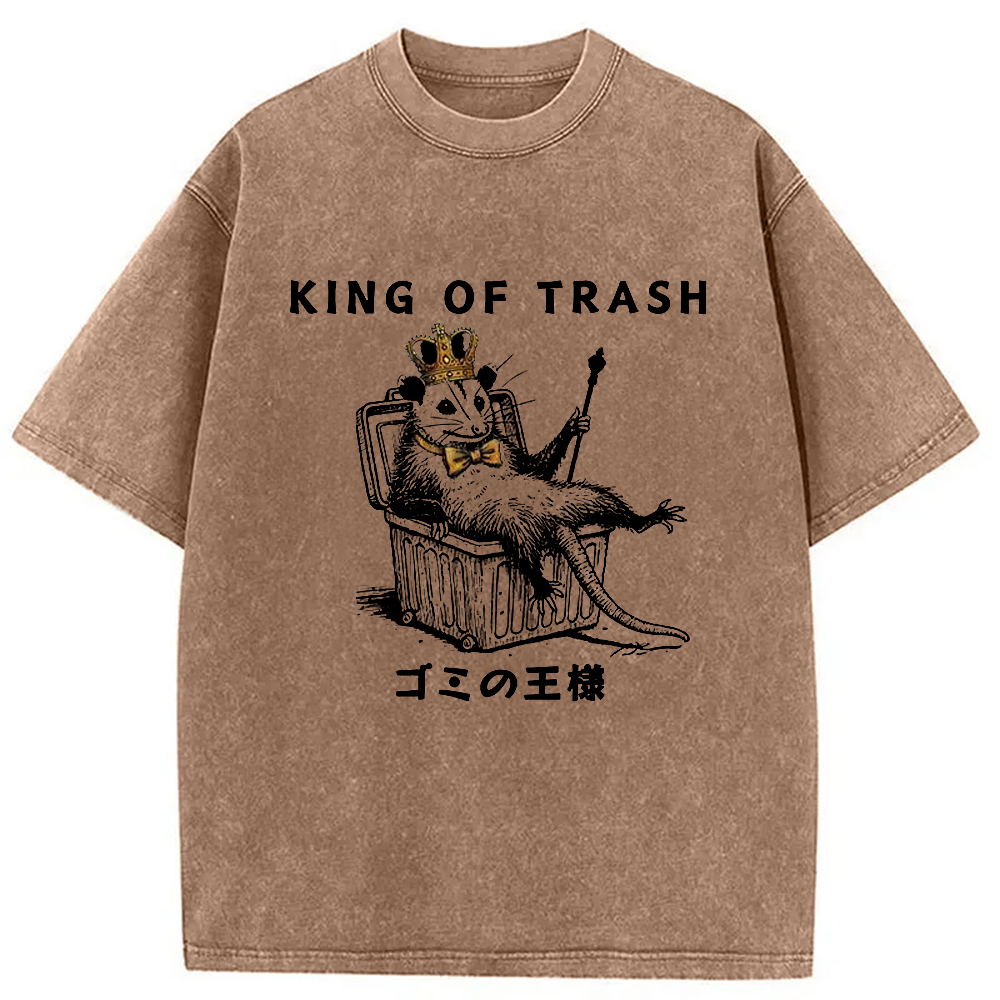 Modecanvas King Of Trash Washed T-Shirt-modecanvas