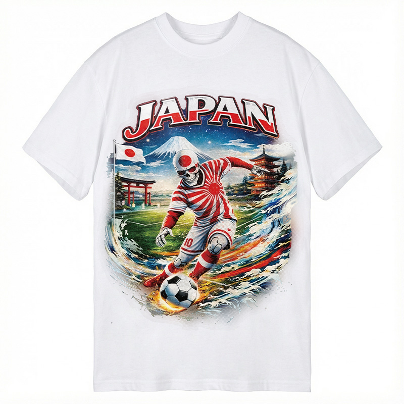 Modecanvas Vintage Japanese Football DTG Printing Classic T-Shirt-modecanvas