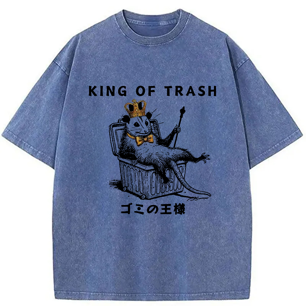 Modecanvas King Of Trash Washed T-Shirt-modecanvas