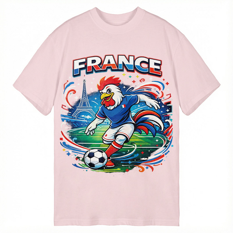 Modecanvas France Rooster Soccer DTG Printing Classic T-Shirt-modecanvas