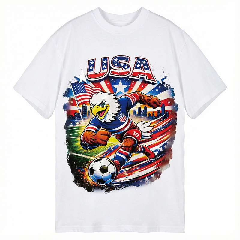 Modecanvas American Eagle Soccer DTG Printing Classic T-Shirt-modecanvas