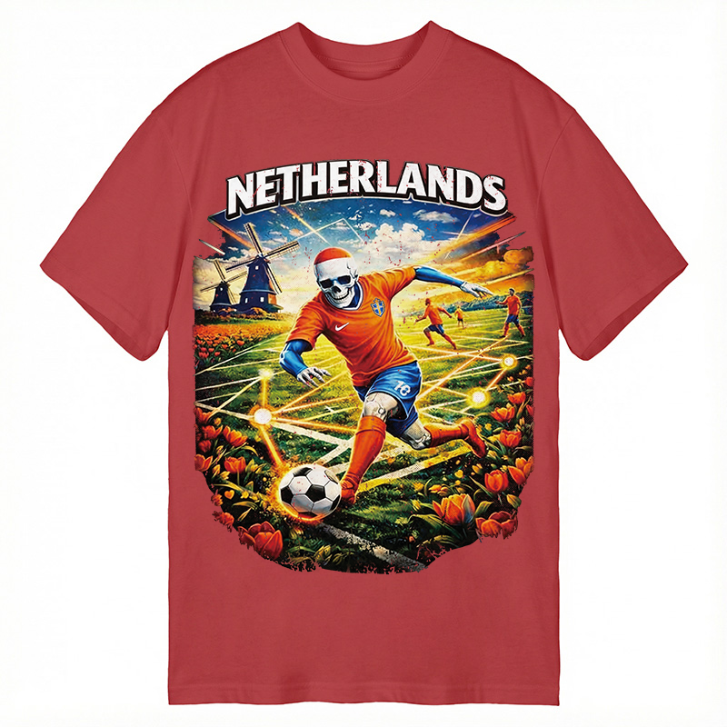 Modecanvas Holland Football DTG Printing Classic T-Shirt-modecanvas