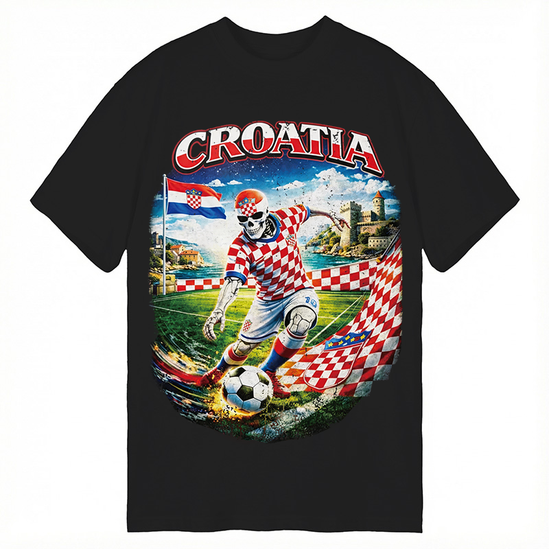Modecanvas Croatia Soccer DTG Printing Classic T-Shirt-modecanvas