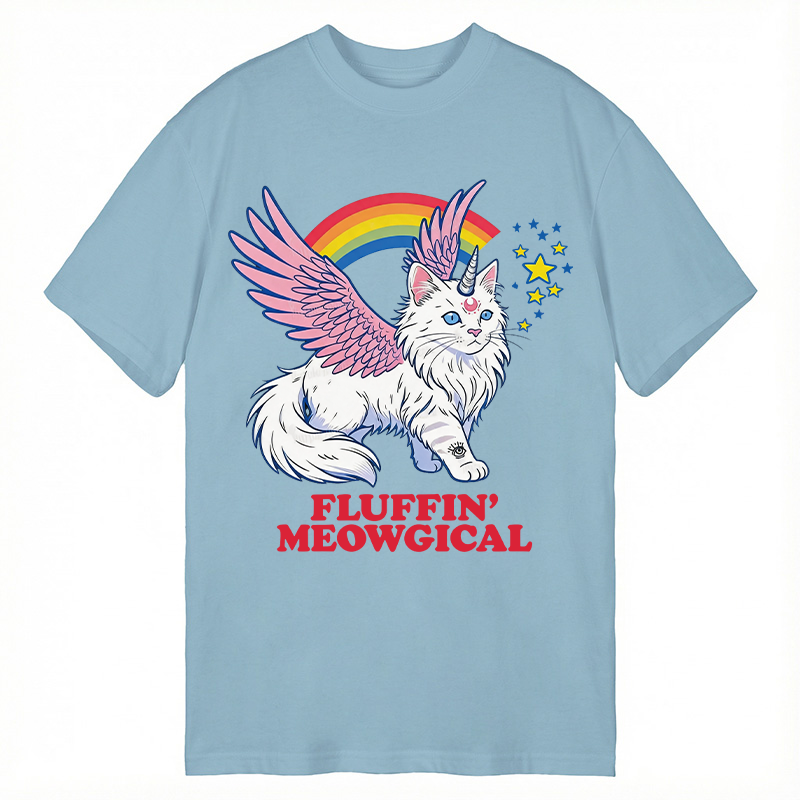 Modecanvas Fluffin Meowgical DTG Printing Classic T-Shirt-modecanvas