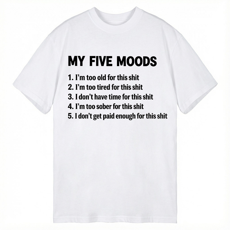 Modecanvas My Five Moods DTG Printing Classic T-Shirt-modecanvas