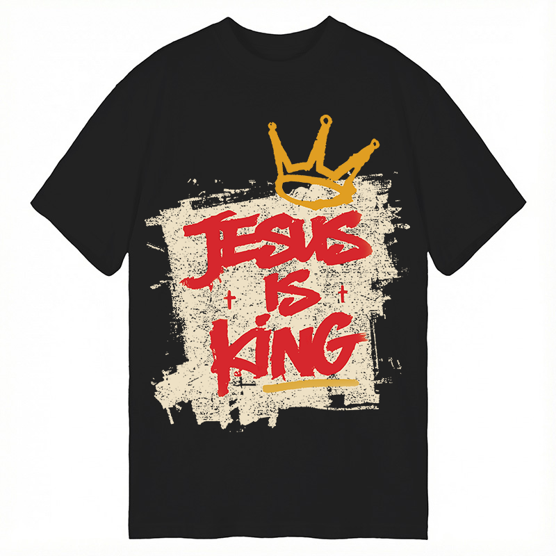 Modecanvas Jesus Is King DTG Printing Classic T-Shirt-modecanvas