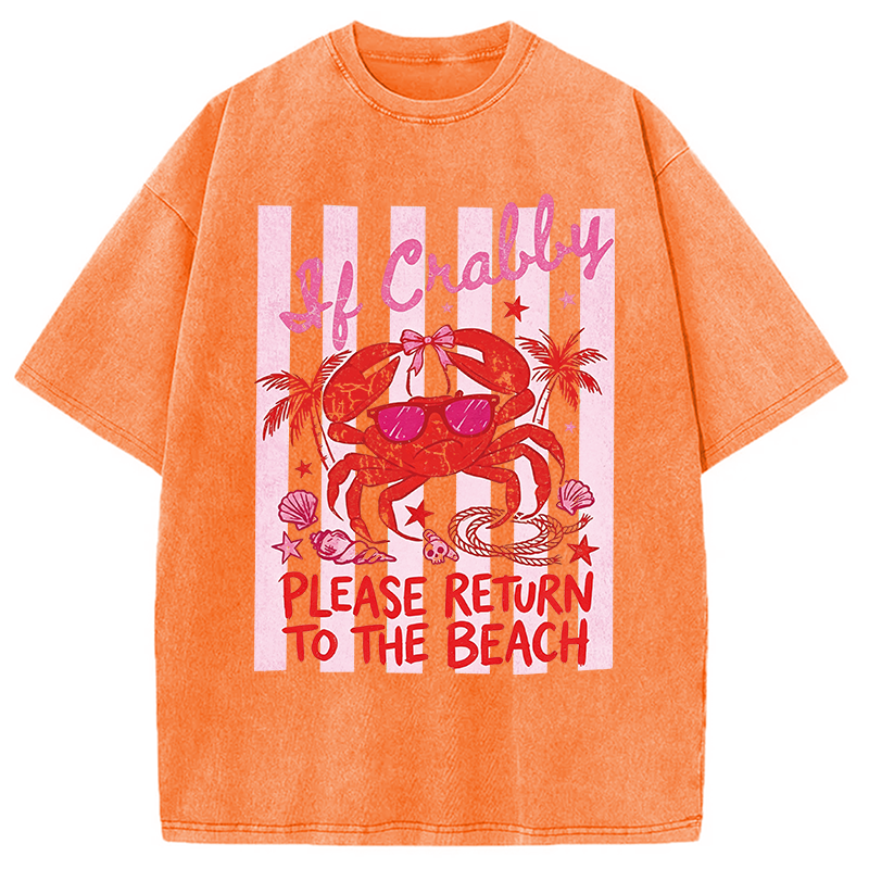 Modecanvas Return To Beach DTG Printing Washed T-Shirt