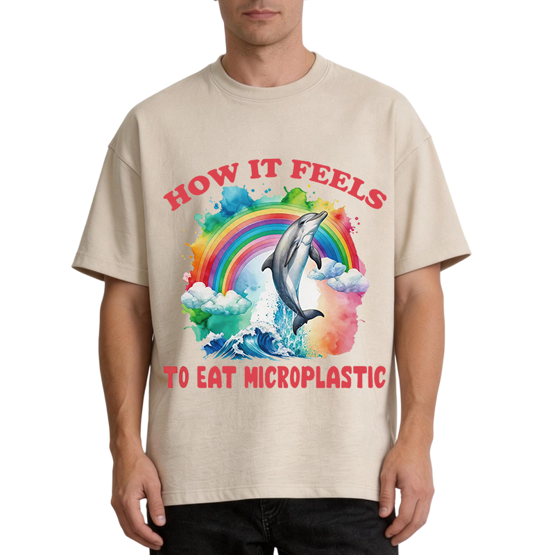 Modecanvas How It Feels To Eat Microplastics DTG Printing Washed T-Shirt