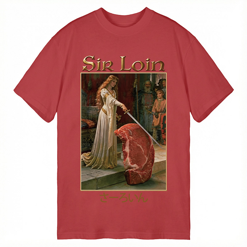 Modecanvas Sir Loin Sirloin Steak Meme DTG Printing Classic T-Shirt-modecanvas