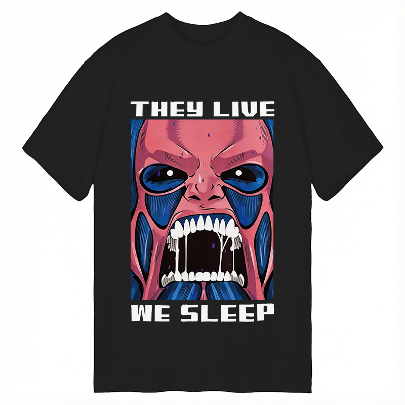 Modecanvas They Live We Sleep DTG Printing Classic T-Shirt-modecanvas