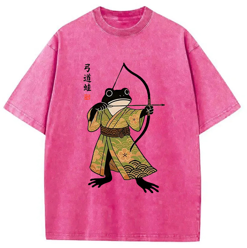 Modecanvas Frog Shooter Washed T-Shirt