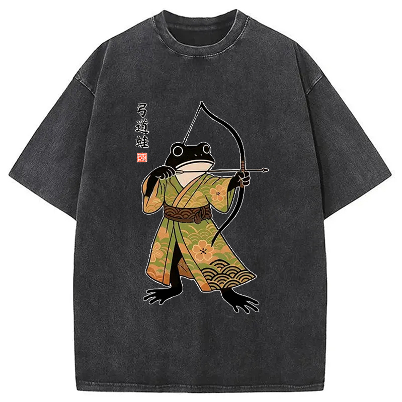 Modecanvas Frog Shooter Washed T-Shirt