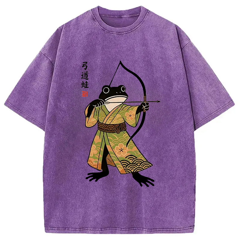 Modecanvas Frog Shooter Washed T-Shirt