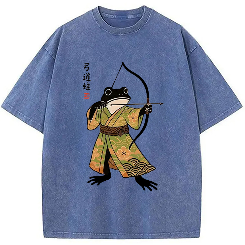 Modecanvas Frog Shooter Washed T-Shirt