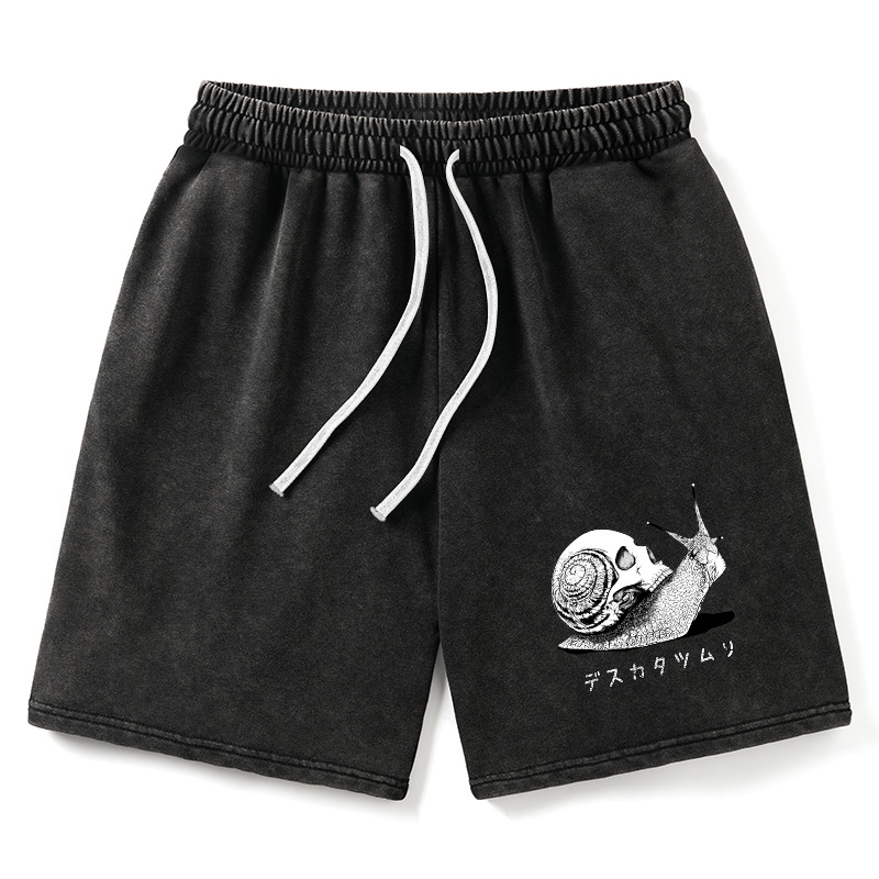 Modecanvas Death Snail Manga Washed Shorts