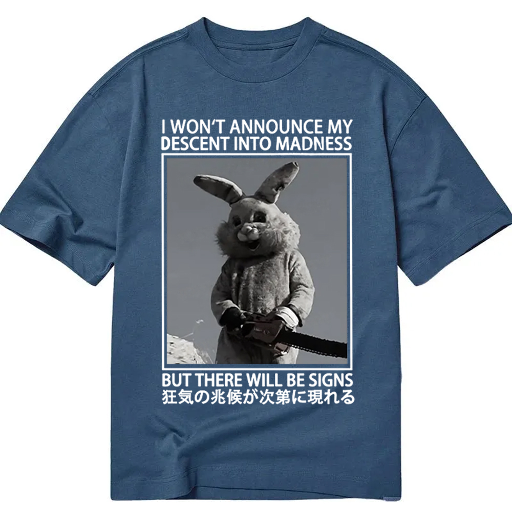 Modecanvas Rabbit Goes Into Madness DTG Printing Classic T-Shirt-modecanvas