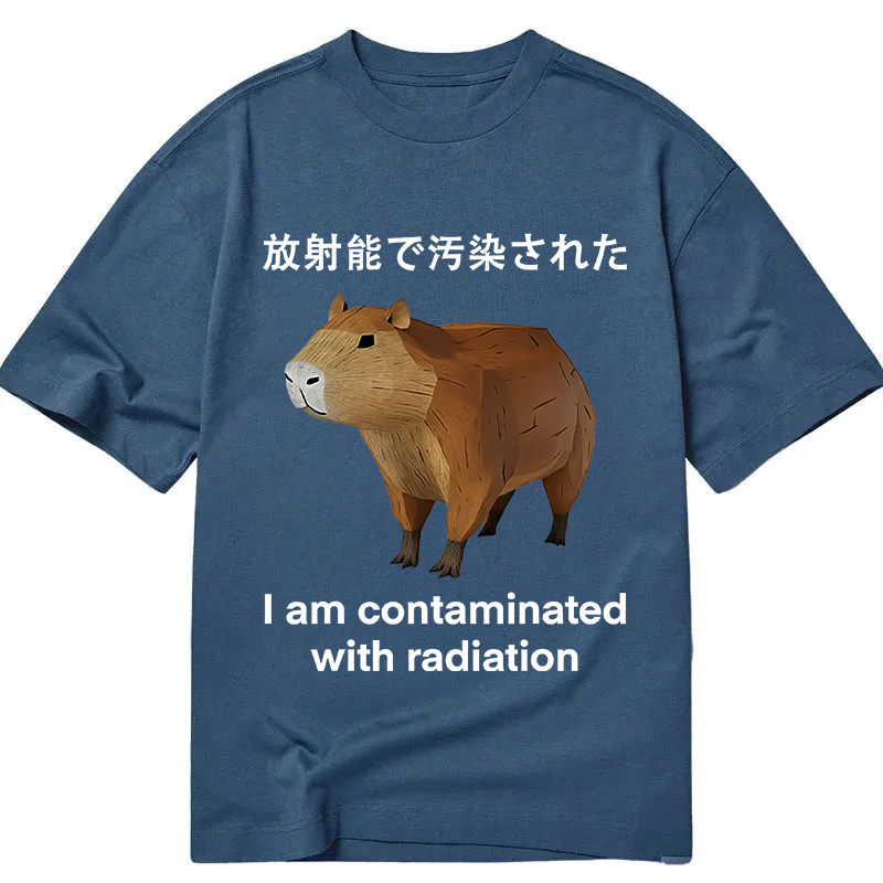 Modecanvas Capybara Contaminated By Radiation DTG Printing Classic T-Shirt-modecanvas