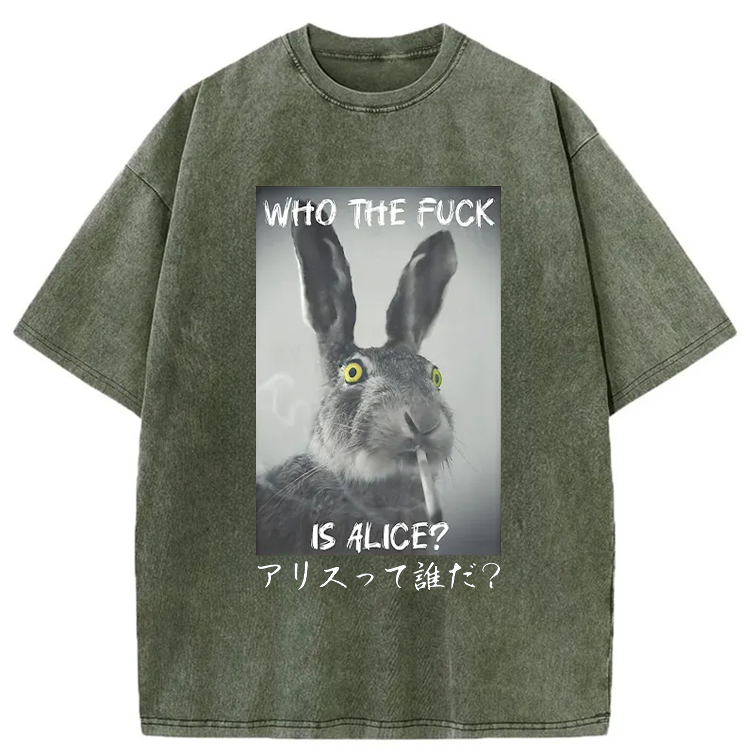 Modecanvas Who Is Alice? Washed T-Shirt