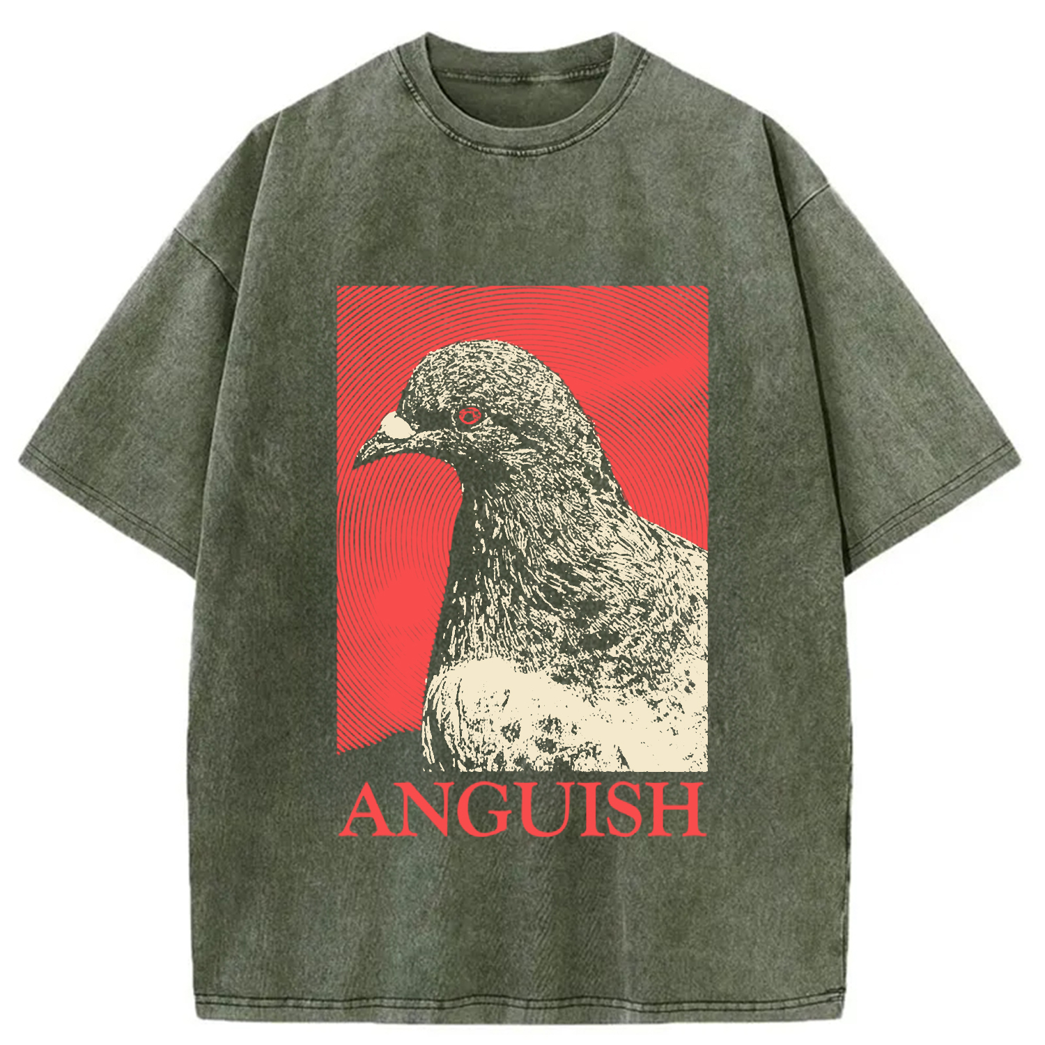 Modecanvas The Weight of Urban Anguish Washed T-Shirt-modecanvas