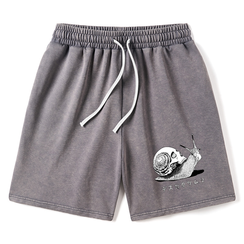 Modecanvas Death Snail Manga Washed Shorts