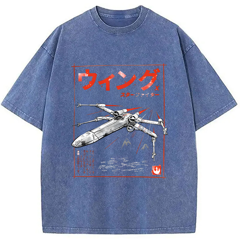 Modecanvas X-wing Fighter Japanese Washed T-Shirt