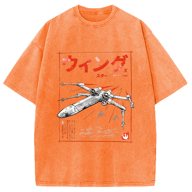 Modecanvas X-wing Fighter Japanese Washed T-Shirt