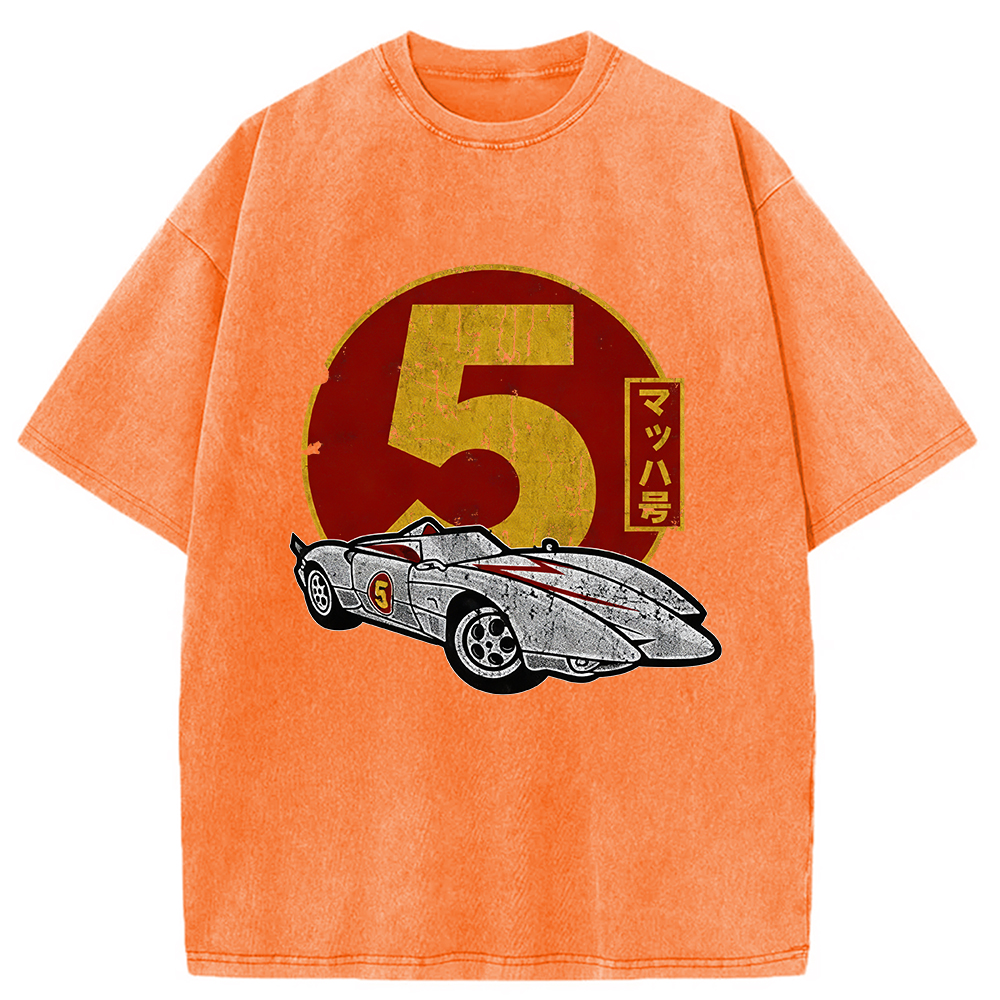 Modecanvas Vintage Mach Five Speed Racer Washed T-Shirt