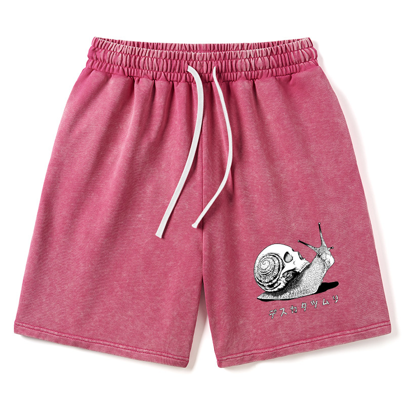 Modecanvas Death Snail Manga Washed Shorts
