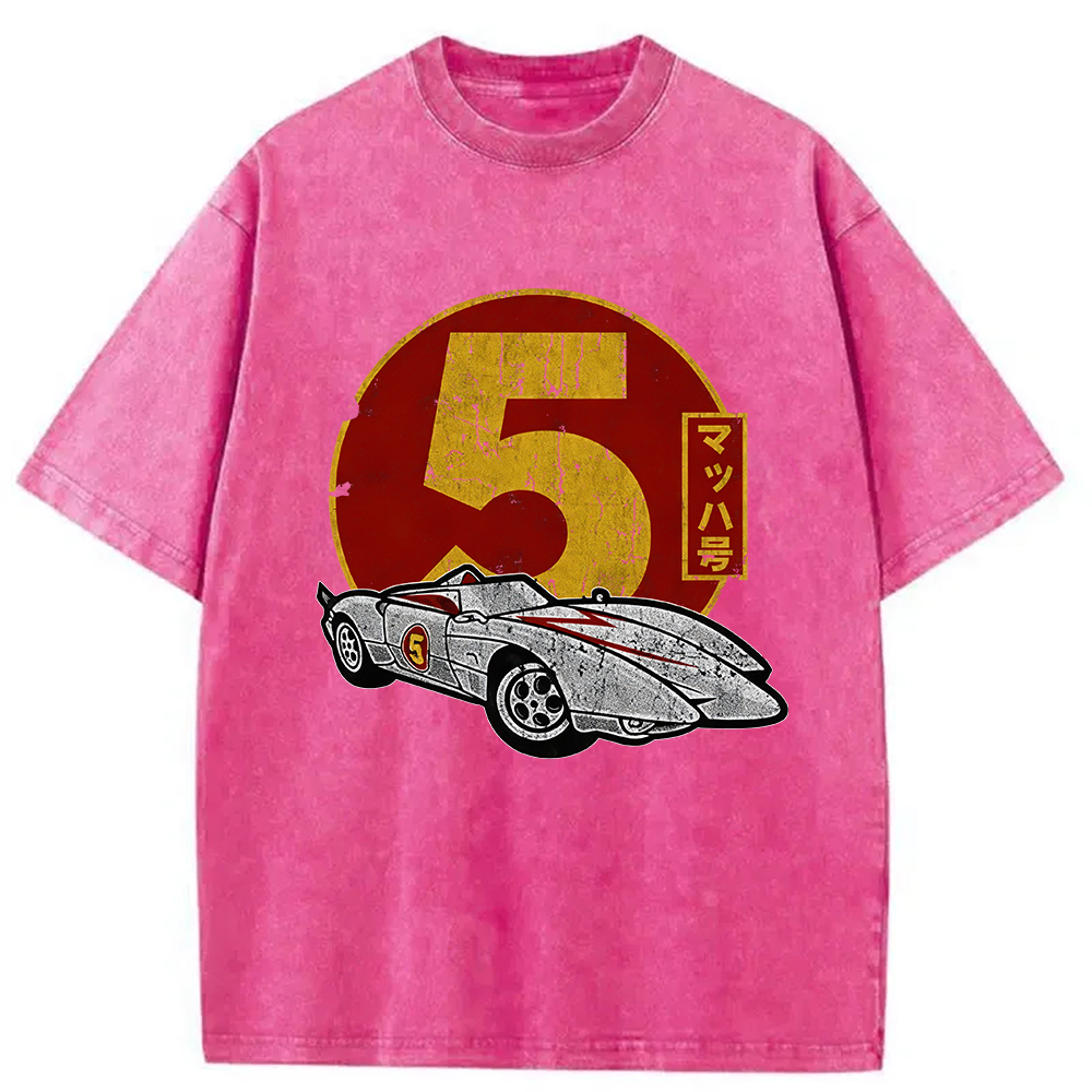 Modecanvas Vintage Mach Five Speed Racer Washed T-Shirt