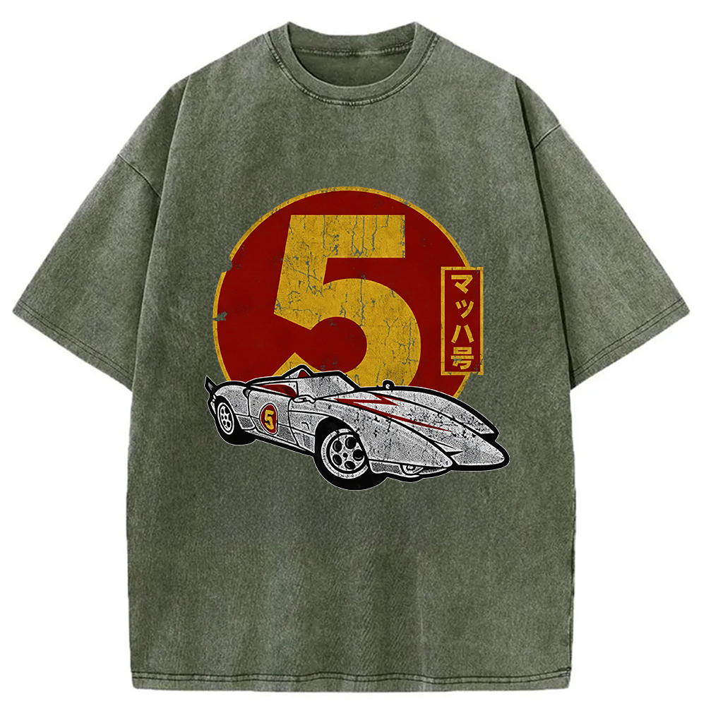 Modecanvas Vintage Mach Five Speed Racer Washed T-Shirt