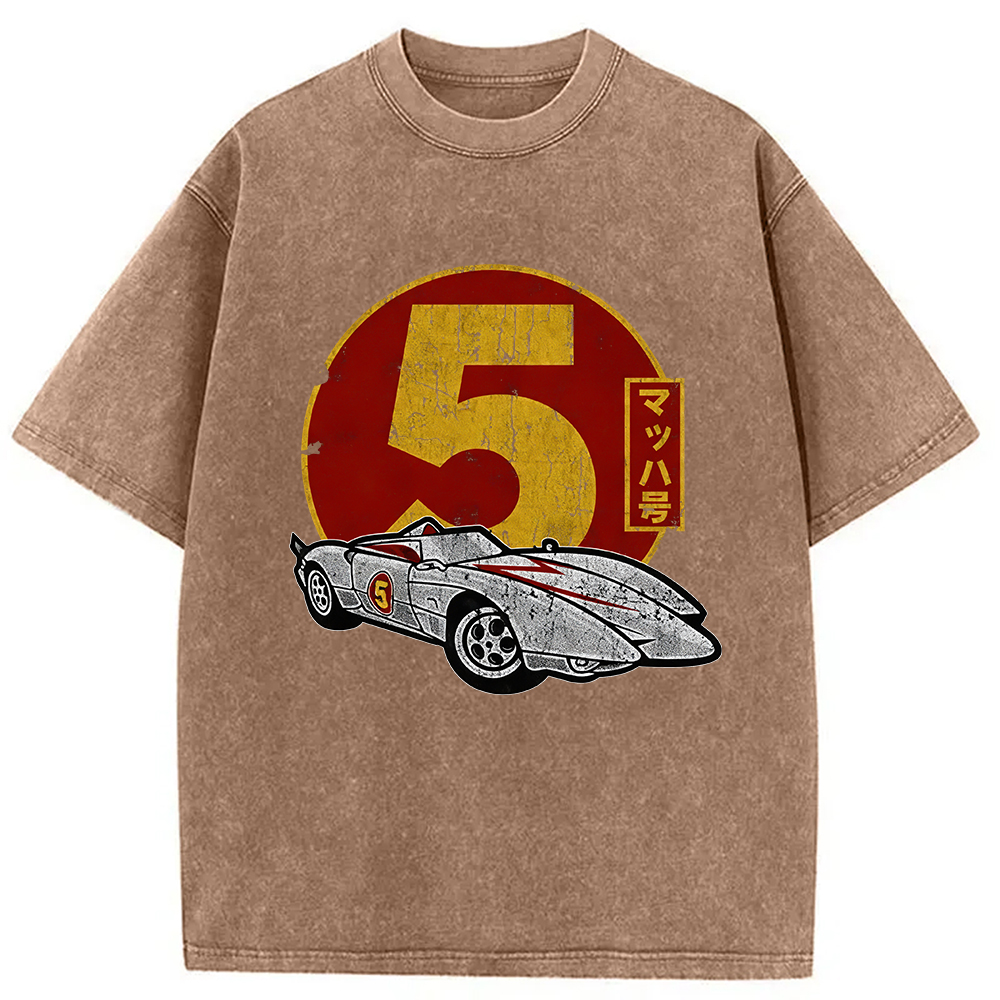 Modecanvas Vintage Mach Five Speed Racer Washed T-Shirt