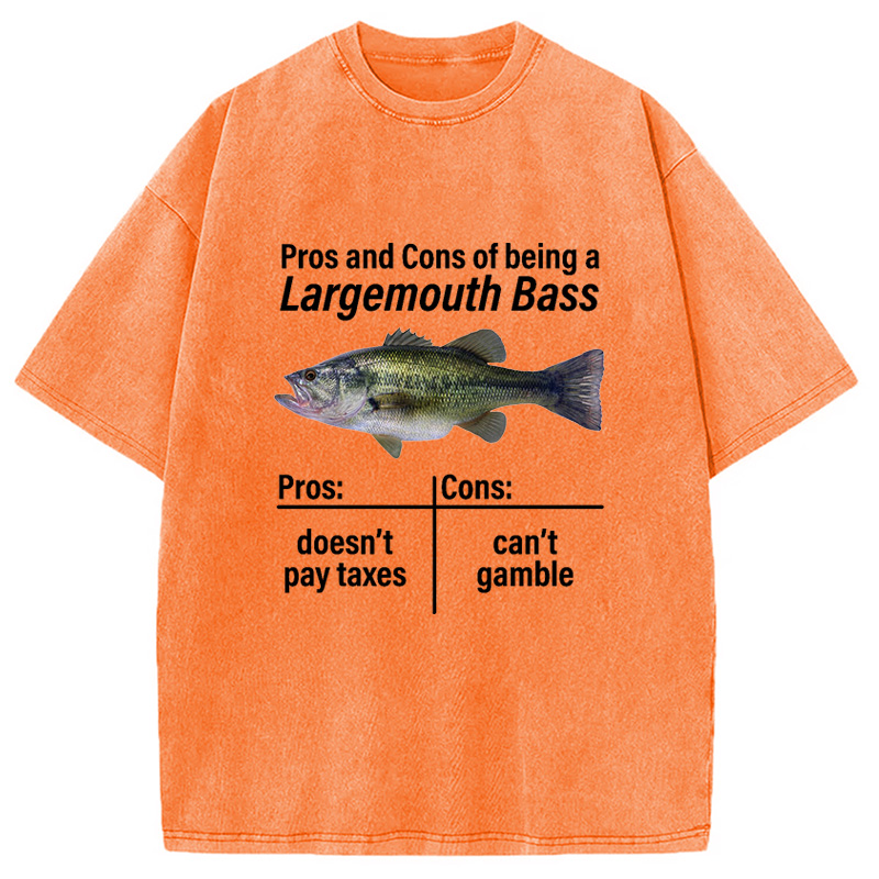 Modecanvas Pros And Cons Fish Washed T-Shirt